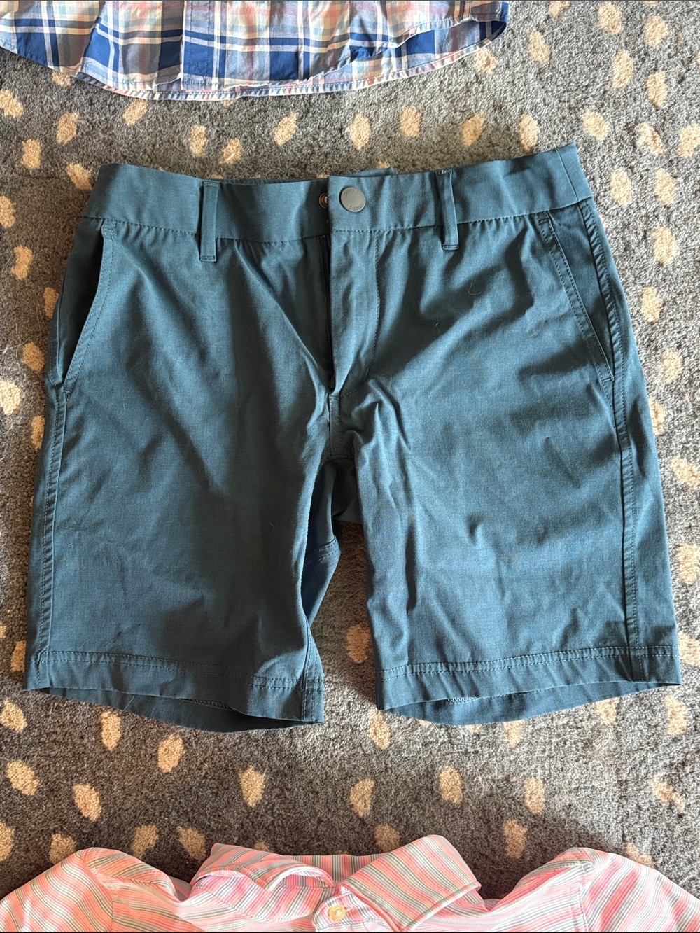johnnie-O Teal Blue Kids Stretch Shorts